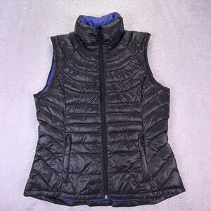 Bernardo Goose‎ Down Puffer Vest Women Small Black Lightweight Quilted Zip Up